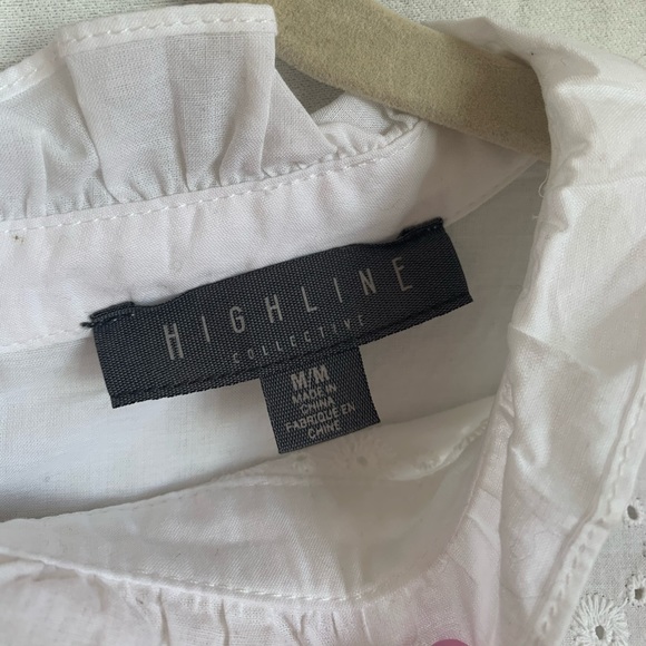 White Lettuce Trim Top - Picture 4 of 4